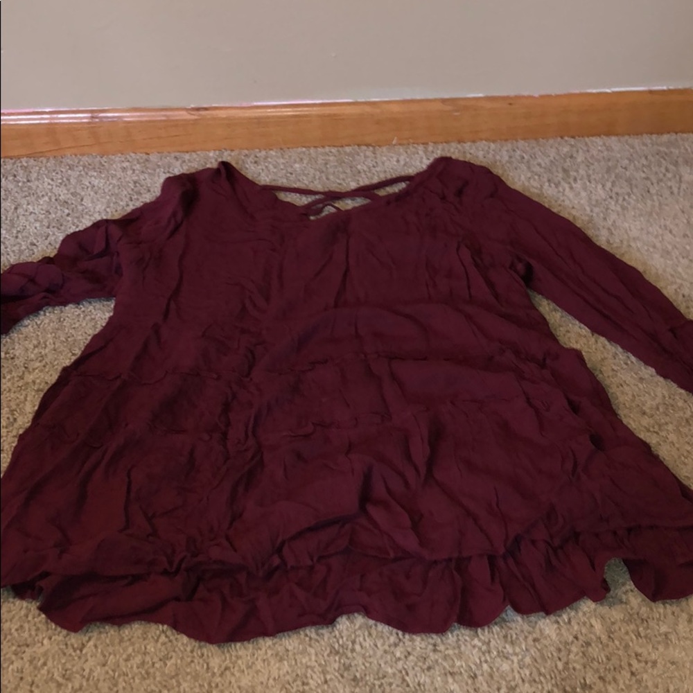 American Eagle blouse with crisscross back